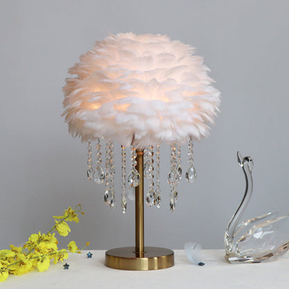 Elegant Crystal Bedside Table Lamp