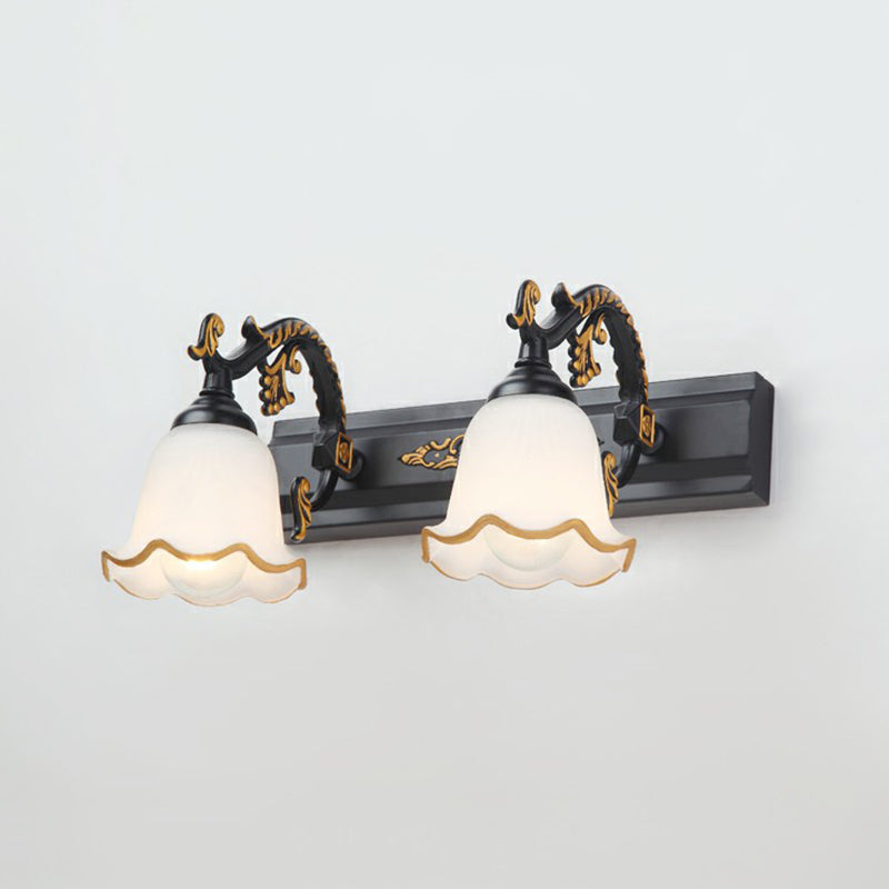 Classic Bathroom Sconce Light with Soft Opal Glass Shade - Cofik