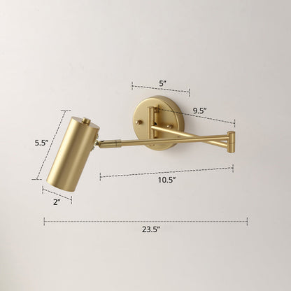 Sleek Metal Wall Reading Lamp with Adjustable Arm - Cofik