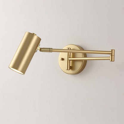 Sleek Metal Wall Reading Lamp with Adjustable Arm