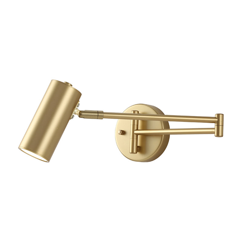 Sleek Metal Wall Reading Lamp with Adjustable Arm
