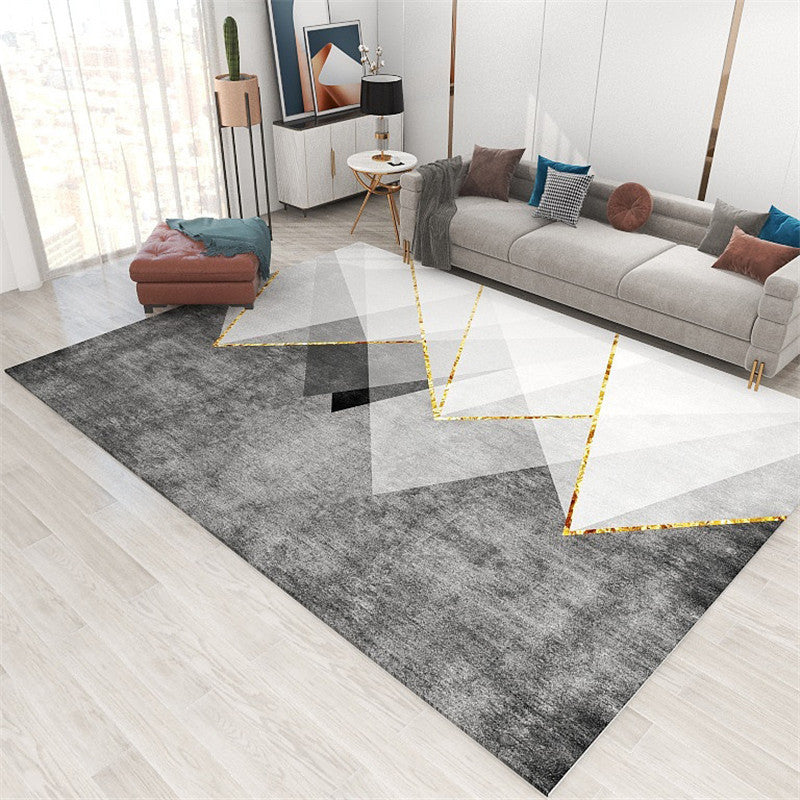 Stylish Geometric Pattern Rug Multicolor Polypropylene Indoor Mat