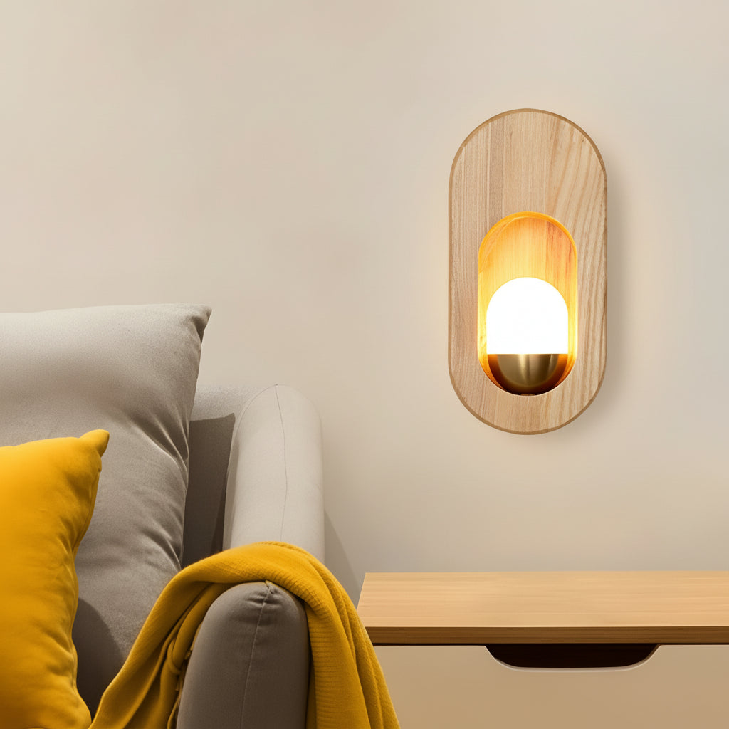 Simple Wooden LED Wall Light - Cofik