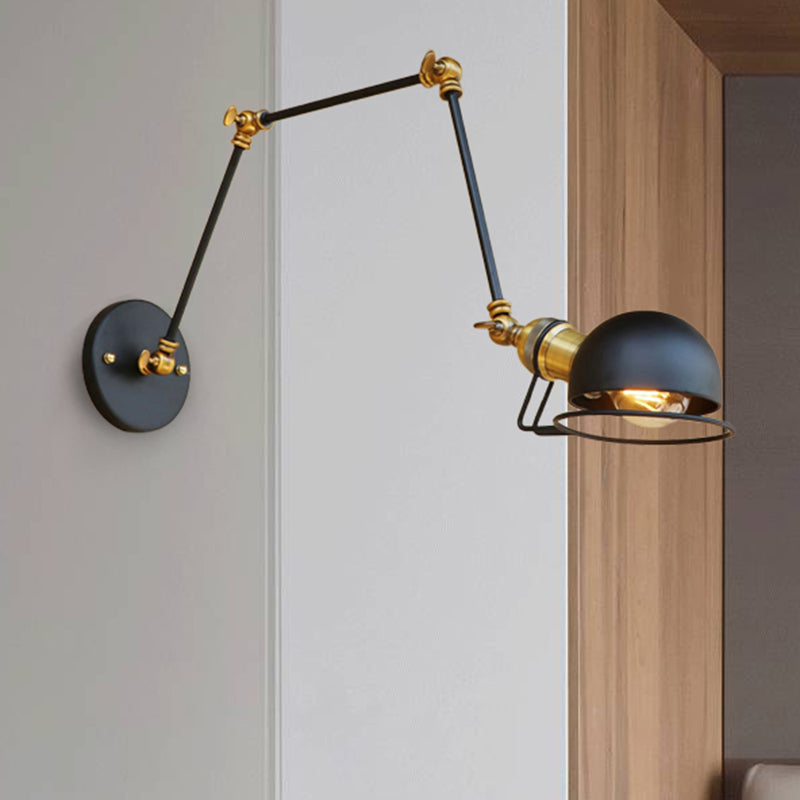 Rustic Metal Wall Light with Adjustable Arm