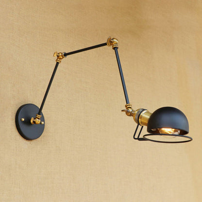 Rustic Metal Wall Light with Adjustable Arm