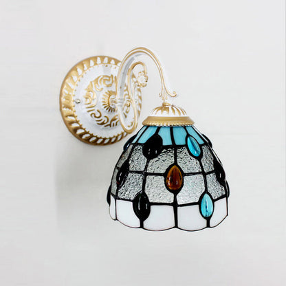 Vintage Glass Shade Wall Light for Living Room