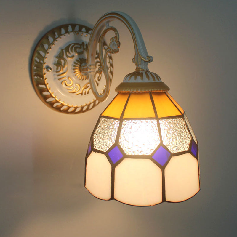 Vintage Glass Shade Wall Light for Living Room - Cofik