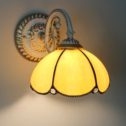 Vintage Glass Shade Wall Light for Living Room