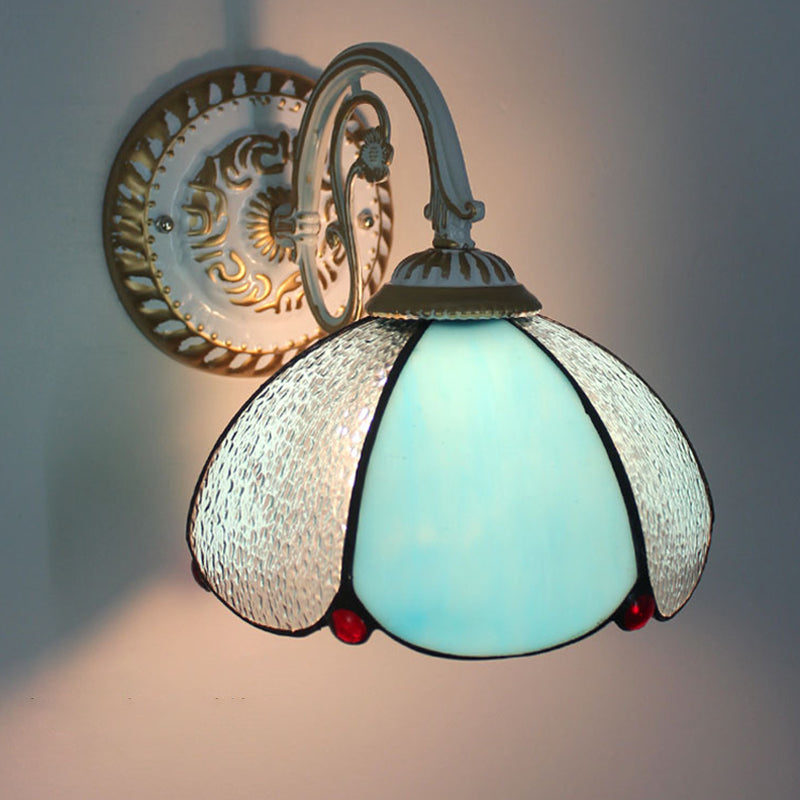 Vintage Glass Shade Wall Light for Living Room