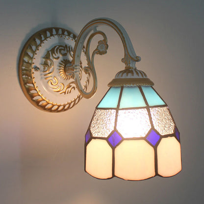 Vintage Glass Shade Wall Light for Living Room