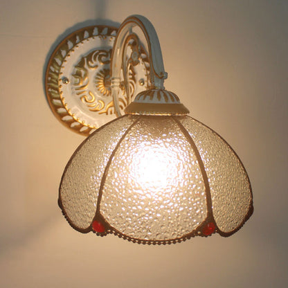Vintage Glass Shade Wall Light for Living Room