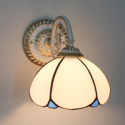 Vintage Glass Shade Wall Light for Living Room