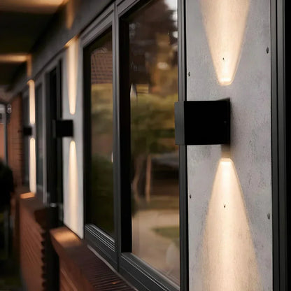 Sleek Black Metal Wall Lamp