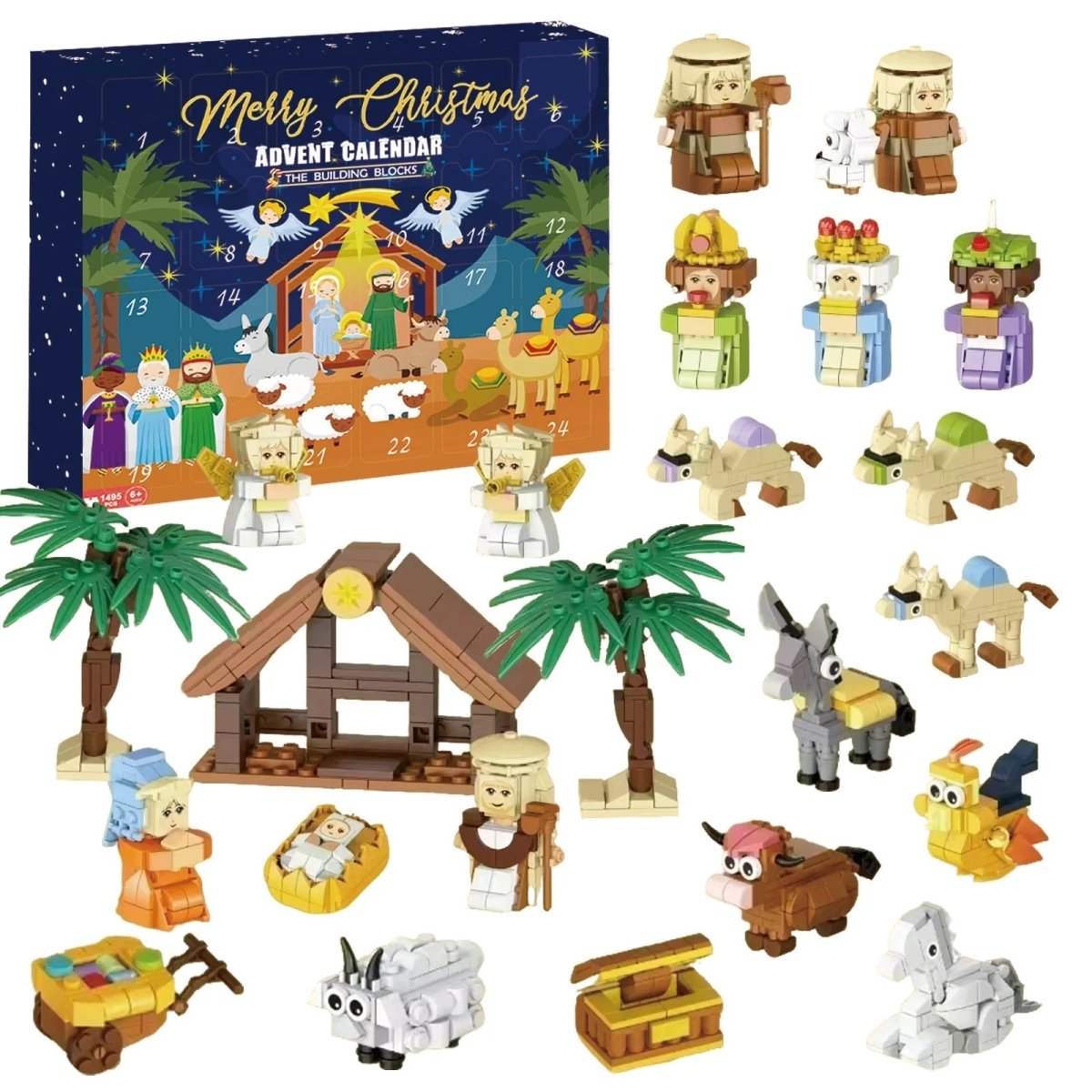 24-Block Nativity Advent Calendar Building Set