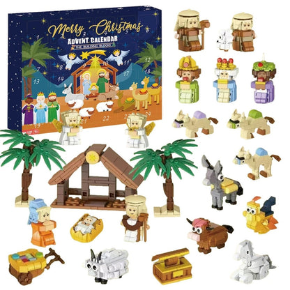 24-Block Nativity Advent Calendar Building Set