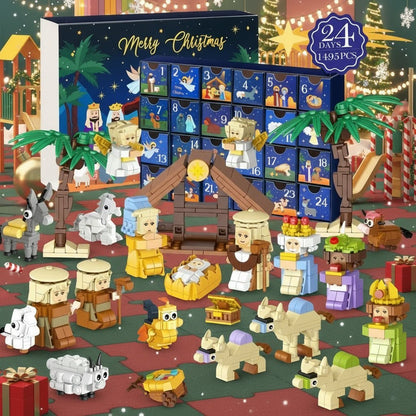 24-Block Nativity Advent Calendar Building Set