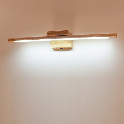 Elegant Wooden Wall Mount Lamp with Warm White LED Light - Cofik