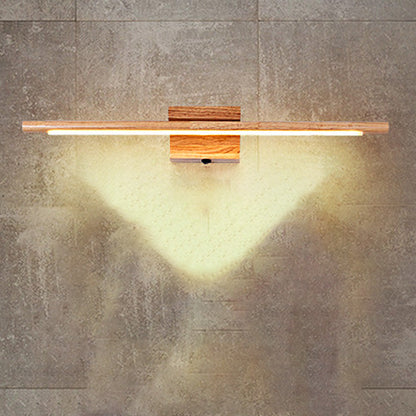 Elegant Wooden Wall Mount Lamp with Warm White LED Light