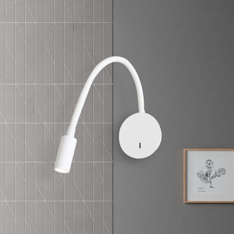 Flexible LED Reading Wall Sconce Lamp in Black and White
