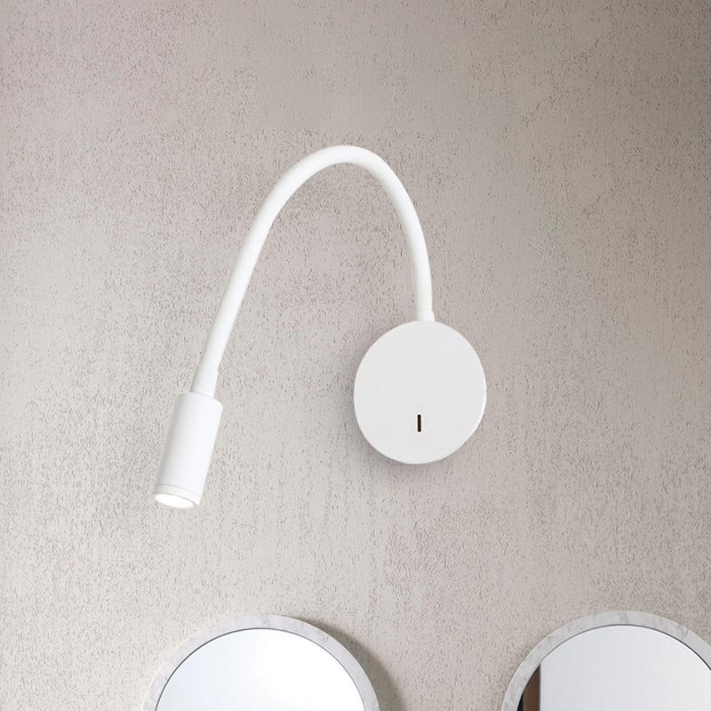 Flexible LED Reading Wall Sconce Lamp in Black and White