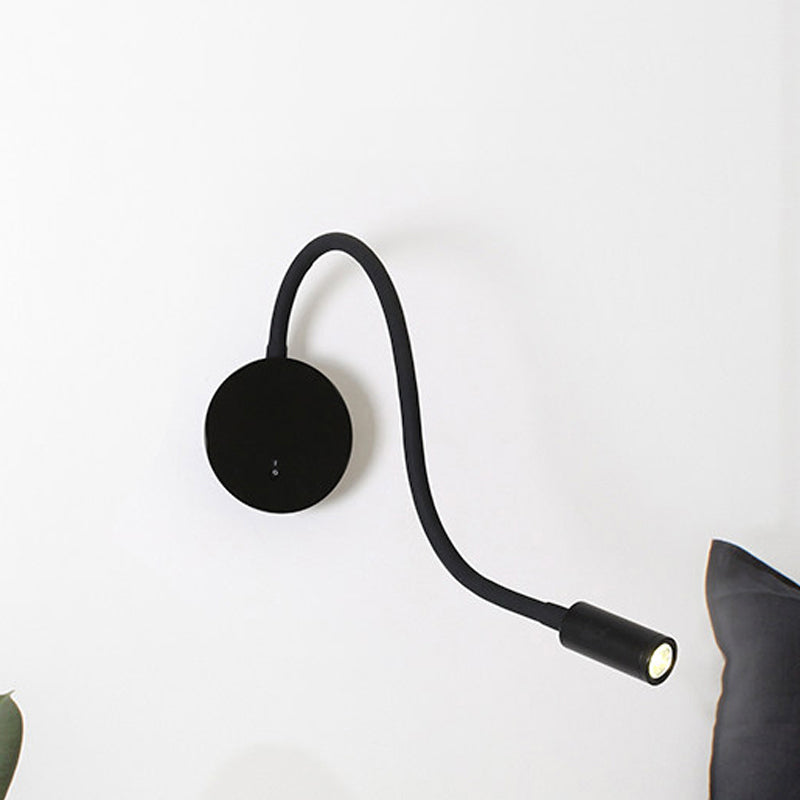 Flexible LED Reading Wall Sconce Lamp in Black and White