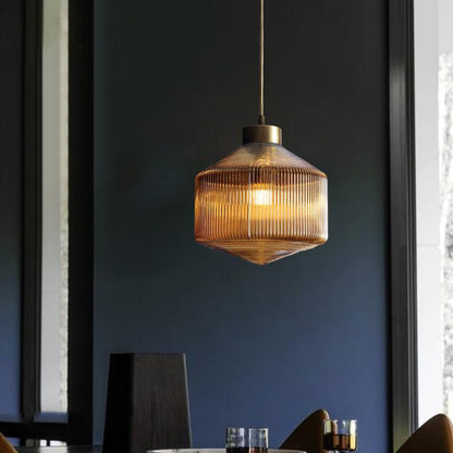 Luxury Glass Drum Pendant Light Fixture