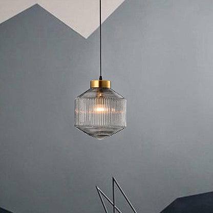 Luxury Glass Drum Pendant Light Fixture