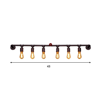 Modern Metal Pipe Wall Lamp 2/4/6 Lights
