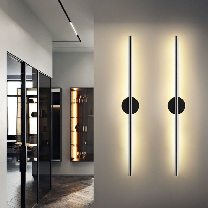 Modern Silver LED Wall Light Fixture Sconce for Living Room