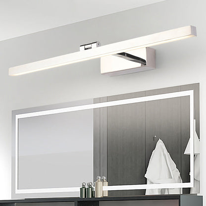 Modern Silver LED Bathroom Wall Light