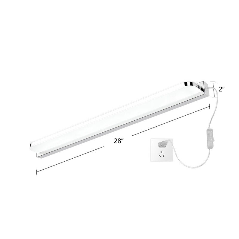Contemporary Stainless Steel LED Bathroom Wall Light - Cofik
