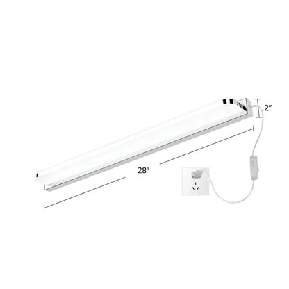 Contemporary Stainless Steel LED Bathroom Wall Light - Cofik