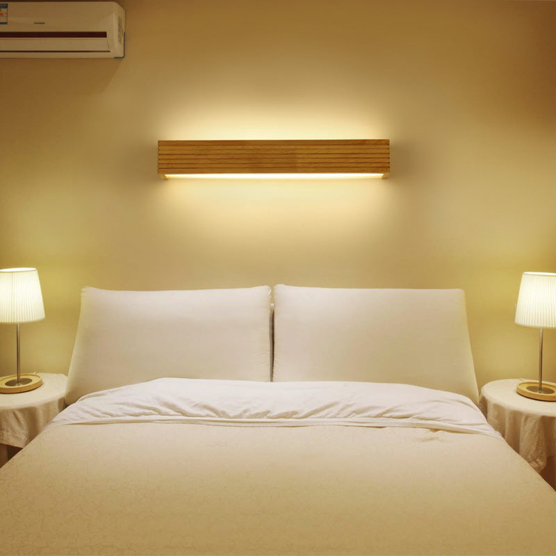 Simple Wooden Bedroom LED Wall Lamp - Cofik