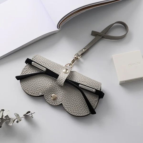 Protective Genuine Leather Sunglasses Pouch