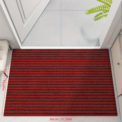 Durable Water-Resistant Striped Doormat