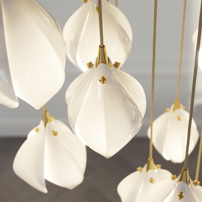 Unique Floral Drop Pendant Light