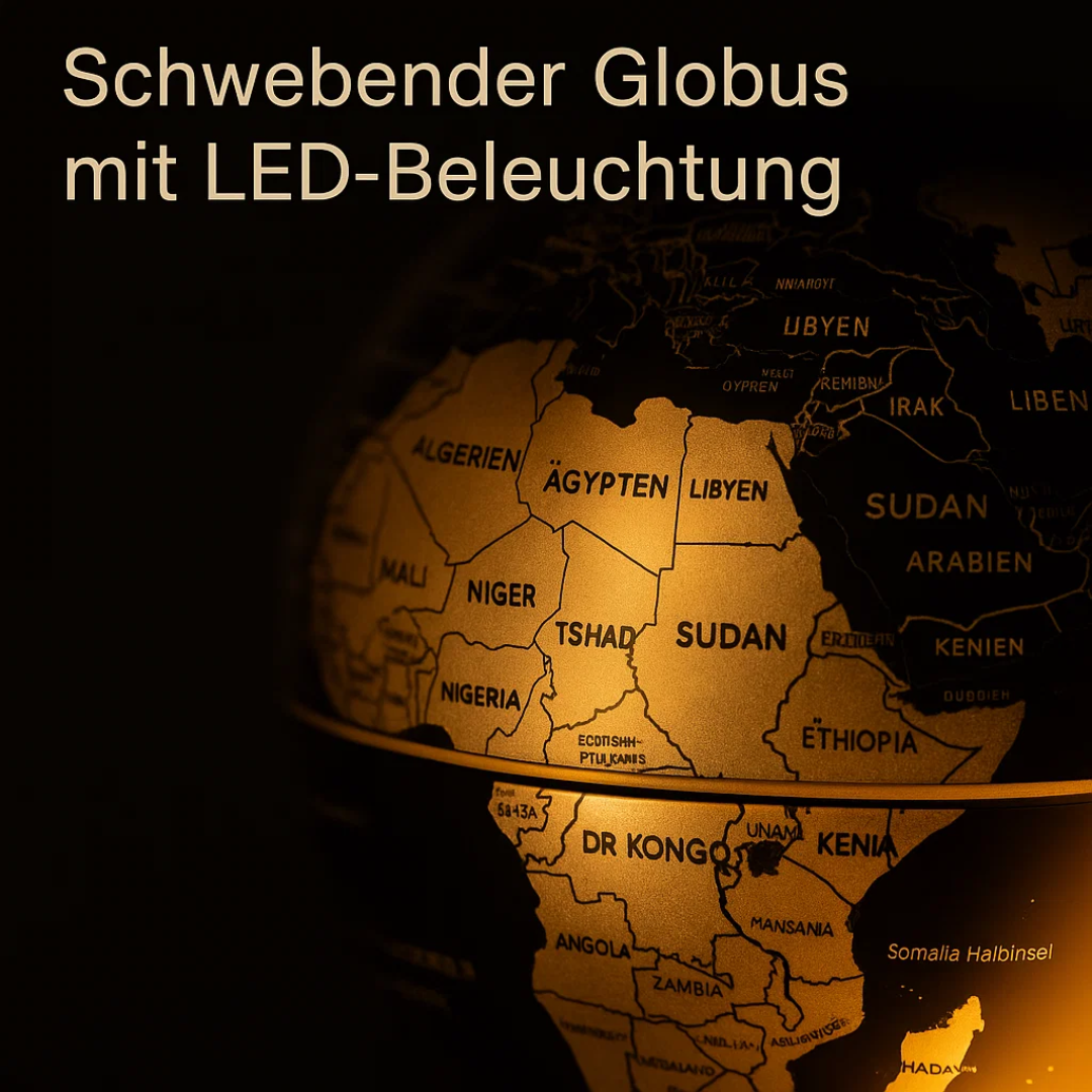 Glowing LED Floating Globe Lamp with Magnetic Base