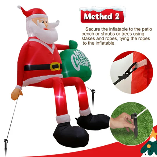 Giant 8FT Blowup Christmas Climber Santa