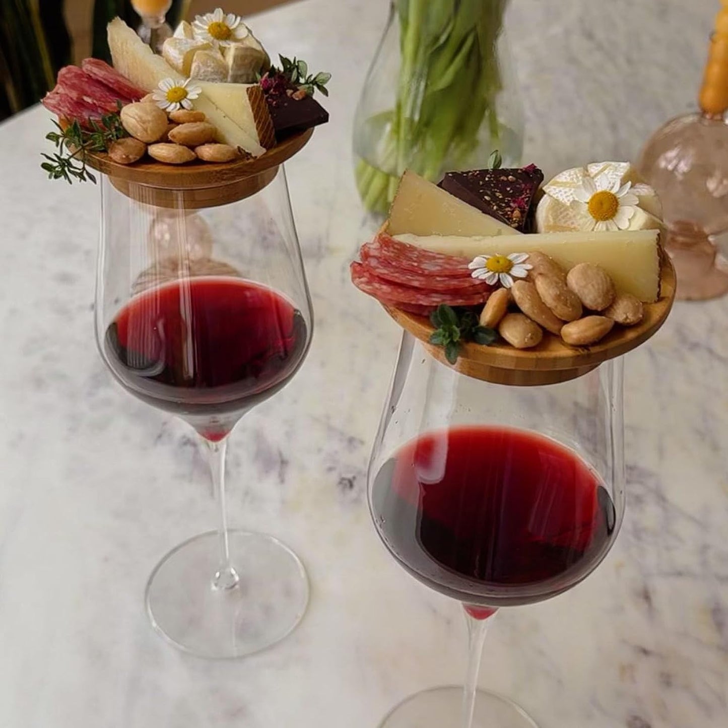 Stylish Wine Glass Food Server