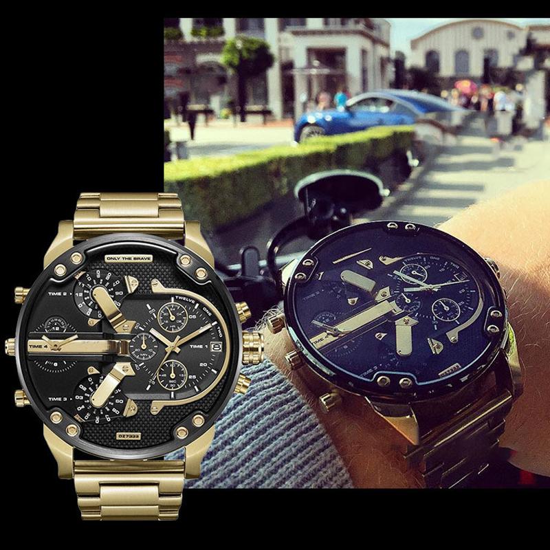 Modern Stainless Steel Quartz Chrono Watch