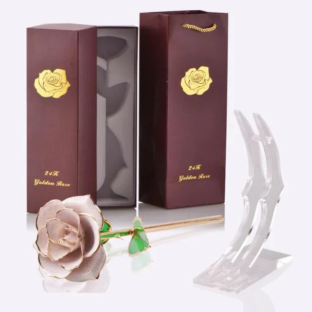 Luxurious 24k Gold Plated Long Lasting Rose