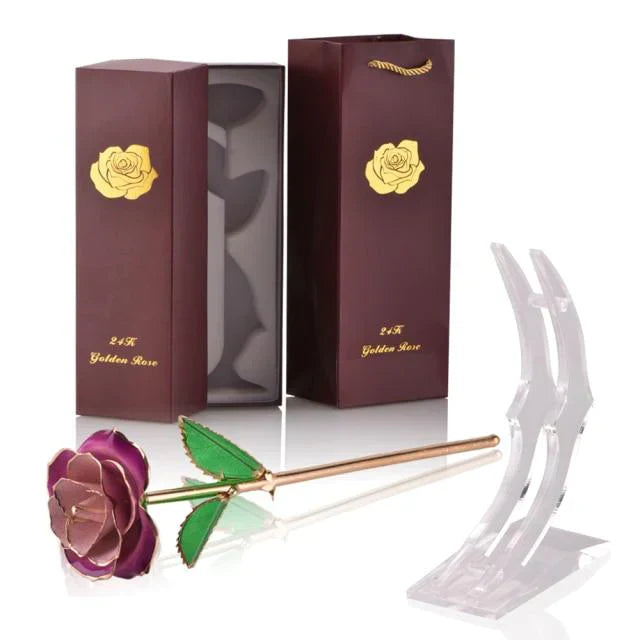 Luxurious 24k Gold Plated Long Lasting Rose