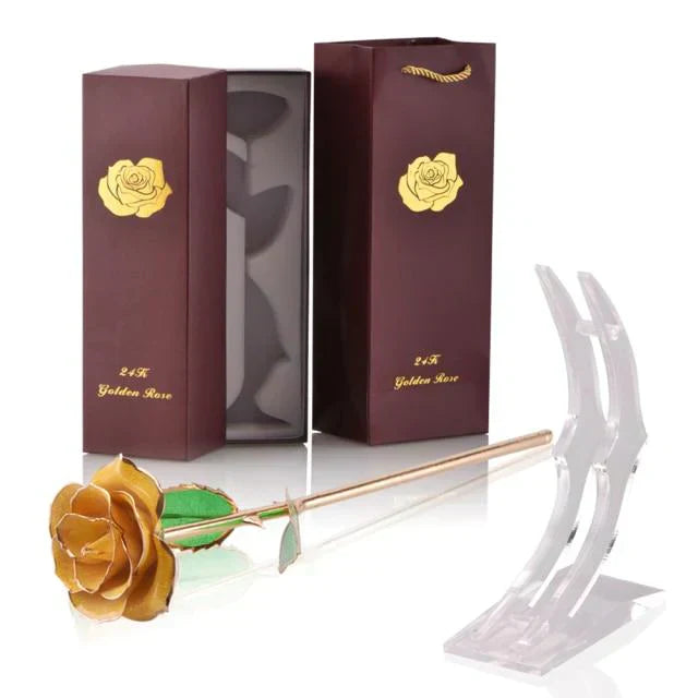 Luxurious 24k Gold Plated Long Lasting Rose