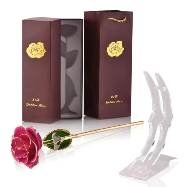 Luxurious 24k Gold Plated Long Lasting Rose