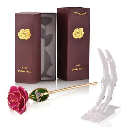 Luxurious 24k Gold Plated Long Lasting Rose