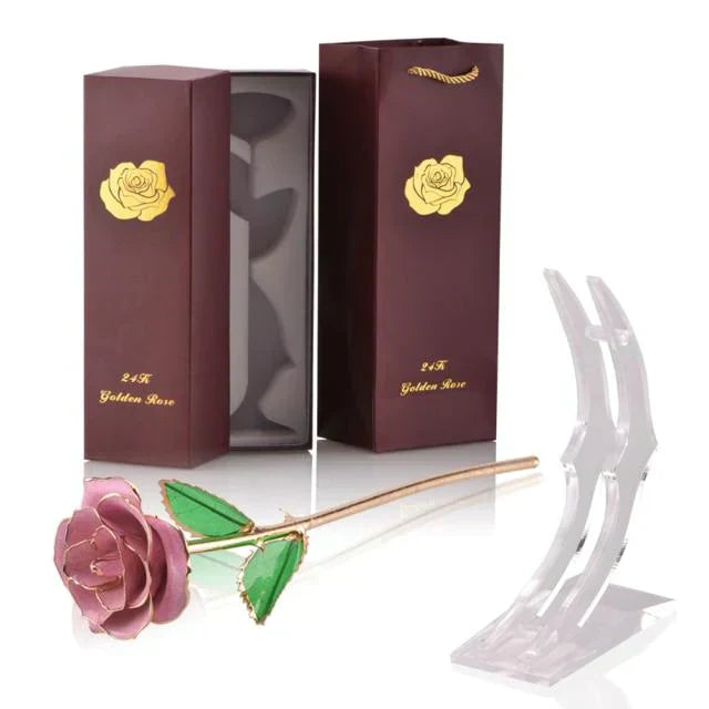 Luxurious 24k Gold Plated Long Lasting Rose