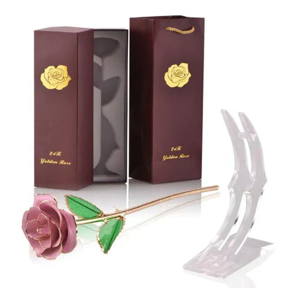 Luxurious 24k Gold Plated Long Lasting Rose