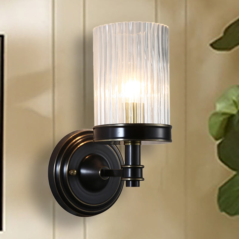 Classic Glass Wall Light Gold Finish Sconce