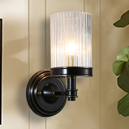 Classic Glass Wall Light Gold Finish Sconce