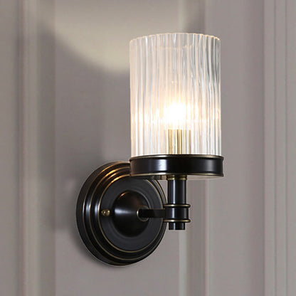 Classic Glass Wall Light Gold Finish Sconce